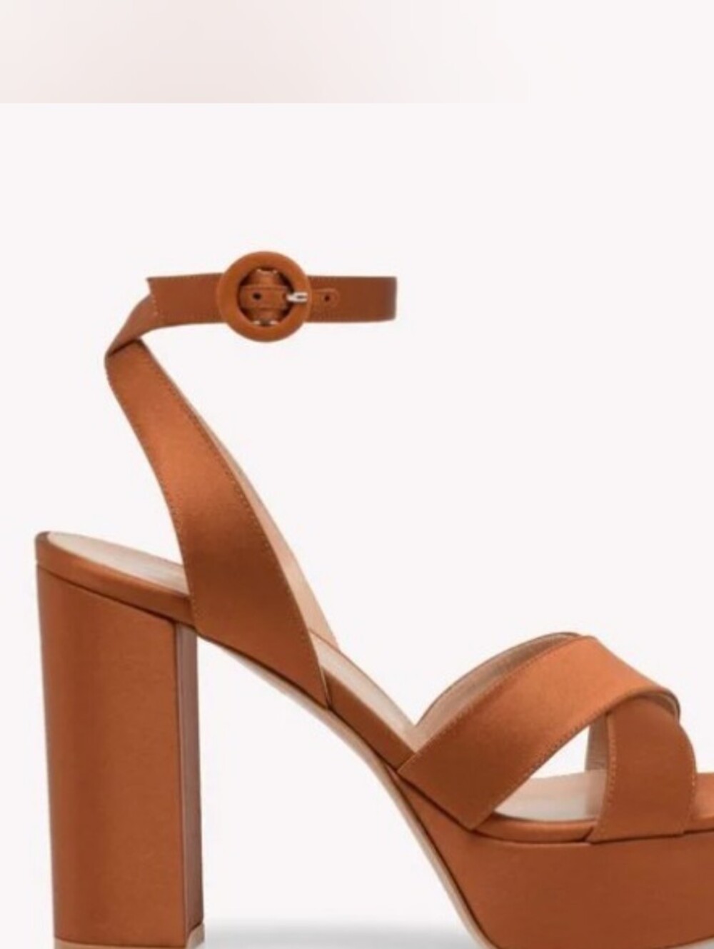 Gianvitto Rossi Sabrina Satin Crepe Heels. In Sedona